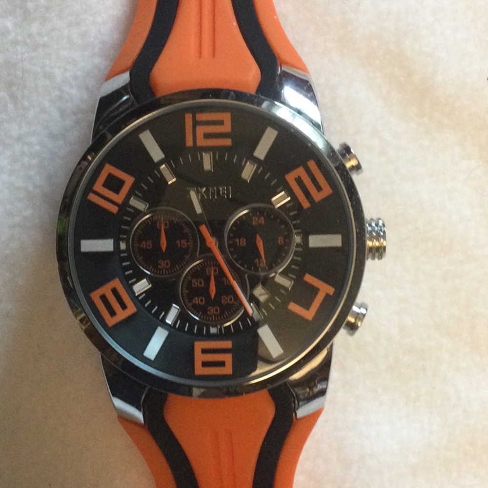 Orange Rubber Band Watch